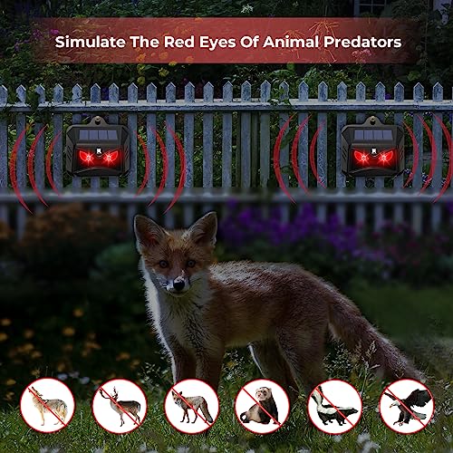 Upgraded Solar Animal Repeller for Garden and Farm