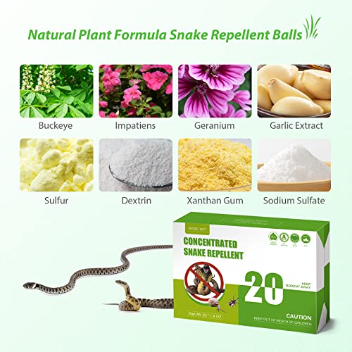 MAGIC CAT Snake Repellent - 20 Pack Natural Formula