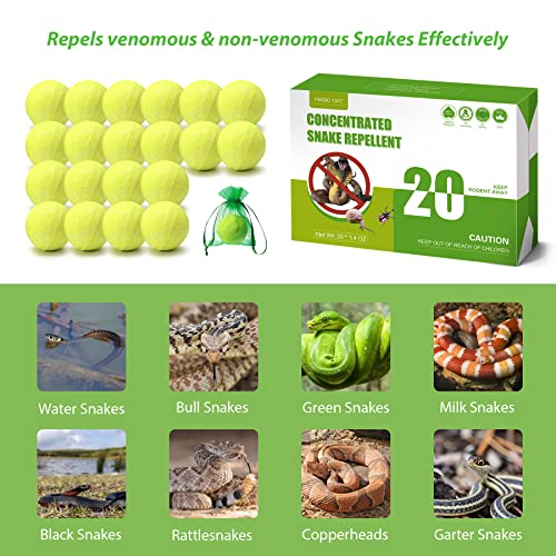 MAGIC CAT Snake Repellent - 20 Pack Natural Formula
