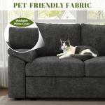 108-Inch U-Shaped Sleeper Sofa with Storage