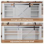 SEDETA Lift Top Coffee Table with Storage - White