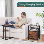 Yoobure Nightstand with Charging Station and Storage