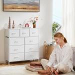 DUMOS 9-Drawer Bedroom Storage Organizer with Metal Frame
