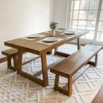 72 Inch Solid Wood Farmhouse Dining Table