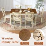 Farmhouse 7-Piece Solid Wood Dining Set