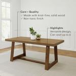 72 Inch Solid Wood Farmhouse Dining Table