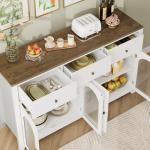 Large Farmhouse Buffet Cabinet with Storage Solutions