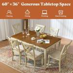 Farmhouse 7-Piece Solid Wood Dining Set