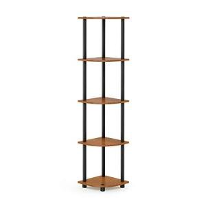 Furinno TURN-N-TUBE 5-Tier Corner Shelf - Light Cherry