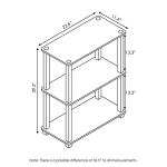 Furinno 3-Tier Corner Storage Shelves - Walnut