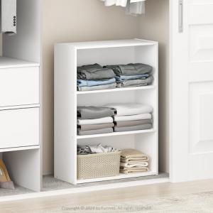 Furinno Reed 3-Tier Open Shelf Storage, White