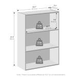 Furinno Reed 3-Tier Open Shelf Storage, White