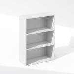 Furinno Reed 3-Tier Open Shelf Storage, White