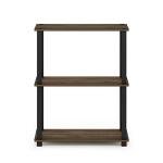Furinno 3-Tier Corner Storage Shelves - Walnut