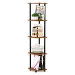 Furinno TURN-N-TUBE 5-Tier Corner Shelf - Light Cherry
