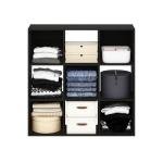 Furinno 9-Cube Closet Organizer - Espresso Storage Unit