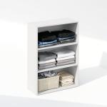 Furinno Reed 3-Tier Open Shelf Storage, White