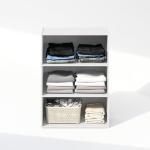 Furinno Reed 3-Tier Open Shelf Storage, White