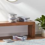 Stackable Clear Plastic Storage Bins, Set of 10