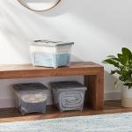 Amazon Basics Stackable Plastic Storage Containers - 6 Pack