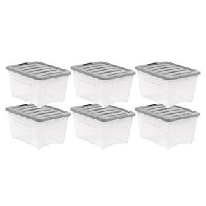 Amazon Basics Stackable Storage Bins Set of 6
