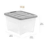 Amazon Basics Stackable Plastic Storage Containers - 6 Pack