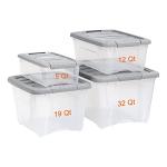 Amazon Basics Stackable Plastic Storage Containers - 6 Pack