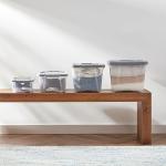 Amazon Basics Stackable Plastic Storage Containers - 6 Pack