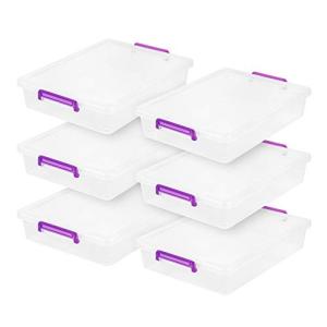 IRIS USA 6 Qt Plastic Craft Storage Bins 6 Pack