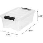 Iris Buckle Up 12.9 Quart Storage Box - 4 Pack