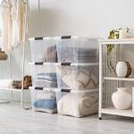 IRIS USA 40 QT Clear Plastic Storage Box 6-Pack