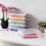 IRIS USA 6 Qt Plastic Craft Storage Bins 6 Pack