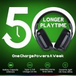 WESEARY Wireless Gaming Headset with Noise Cancelling