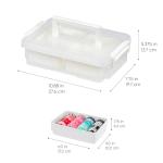 IRIS USA 1 Qt Plastic Storage Bins, 2 Pack