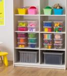 IRIS USA 6-Pack Stackable Storage Bins - Clear