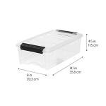 IRIS USA 6 Qt Stackable Storage Bins, 10 Pack