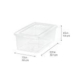 IRIS USA 6-Pack Stackable Storage Bins - Clear