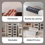 IRIS USA 6 Qt Stackable Storage Bins, 10 Pack