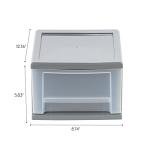 IRIS USA 6.5 Quart Gray Stackable Drawer Set
