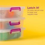 IRIS USA 6 Qt Plastic Craft Storage Bins 6 Pack