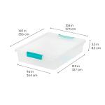 IRIS USA 6 Qt. Clear Storage Bins, 4-Pack