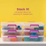 IRIS USA 6 Qt Plastic Craft Storage Bins 6 Pack