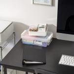 IRIS USA 1 Qt Plastic Storage Bins, 2 Pack