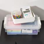 IRIS USA 1 Qt Plastic Storage Bins, 2 Pack