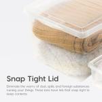 IRIS USA 6-Pack Stackable Storage Bins - Clear