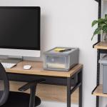 IRIS USA 6.5 Quart Gray Stackable Drawer Set