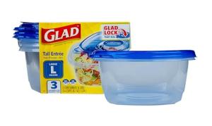 GladWare Tall Food Storage Containers - 3 Pack