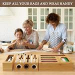 NIKUY 9-in-1 Bamboo Wrap and Bag Organizer