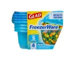 GladWare Freezer Food Storage Containers, 4 Pack