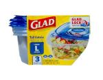 GladWare Tall Food Storage Containers - 3 Pack